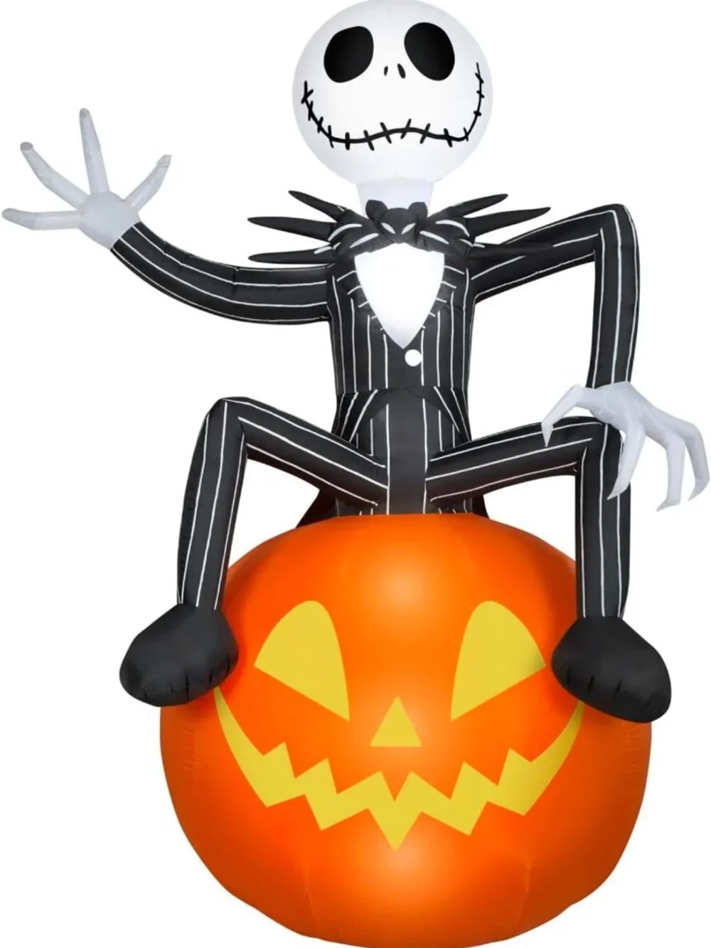 Halloween Inflatable Jack Skellington Pumpkin Decoration, 9.5 ft Tall, Outdoor